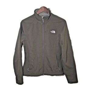 North Face TNF Apex Jacket Size Medium Women's‎ Fleece Lined Brown Softshell